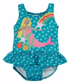 Frugi Blue Mermaid UPF 50+ Recycled Coral Swimsuit -Our Lil Trends Sales Store unnamed file 687
