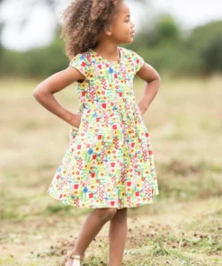 Frugi White Organic Floral Lena Dress