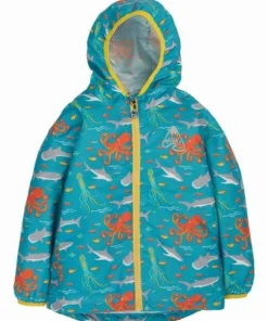 Frugi Blue Waterproof Recycled Sea Shark Rain Jacket -Our Lil Trends Sales Store unnamed file 703