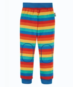 Frugi Blue Organic Cotton Lightweight Rainbow Joggers