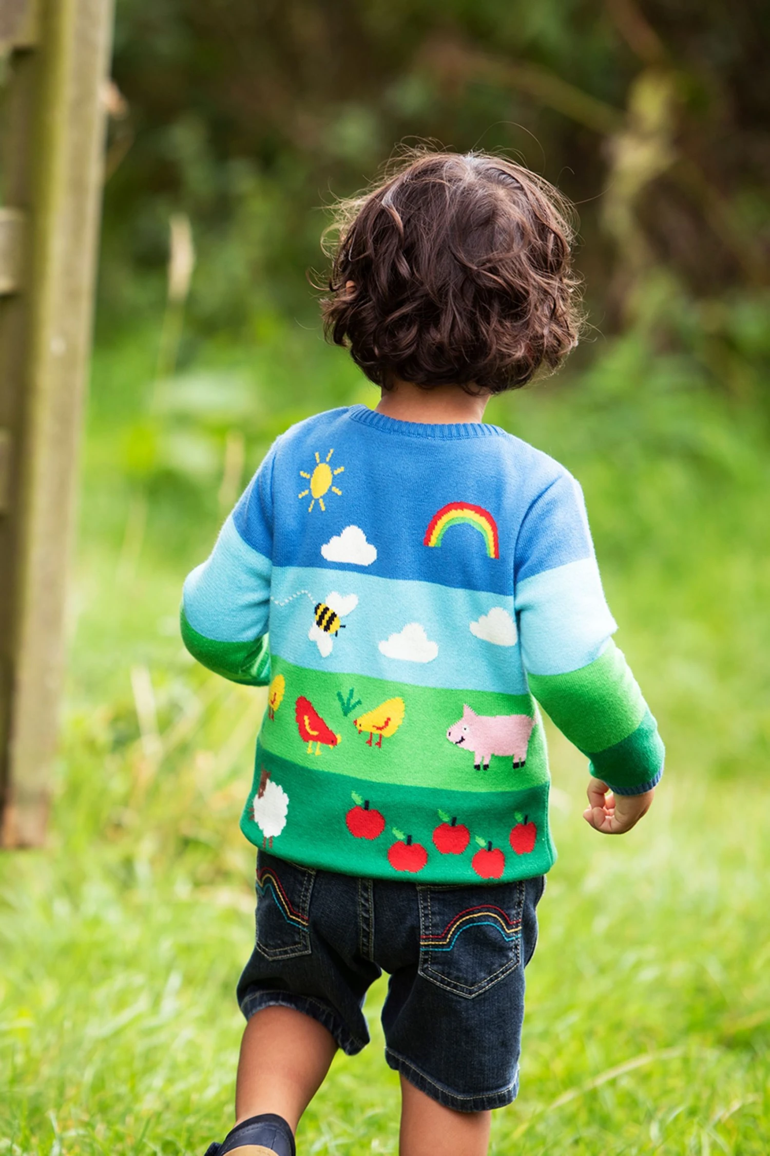 Frugi Natural Organic Cotton Cardigan - Farm Animals 4 Frugi Natural Organic Cotton Cardigan - Farm Animals - Image 2