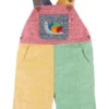 Frugi Natural Organic Rainbow Colourblock Dungarees