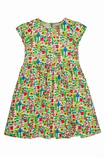 Frugi White Organic Floral Lena Dress 5 Frugi White Organic Floral Lena Dress - Image 4