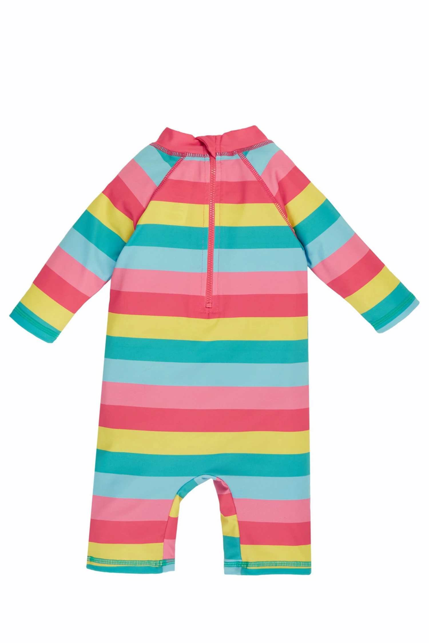 Frugi Blue Rainbow Mermaid UPF 50+ Recycled Little Sun Safe Suit 4 Frugi Blue Rainbow Mermaid UPF 50+ Recycled Little Sun Safe Suit - Image 2
