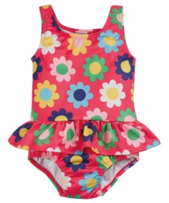 Frugi Pink Flower Power UPF 50+ Nappy Swimsuit -Our Lil Trends Sales Store unnamed file 731 scaled