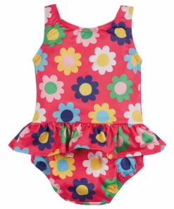 Frugi Pink Flower Power UPF 50+ Nappy Swimsuit -Our Lil Trends Sales Store unnamed file 732 scaled