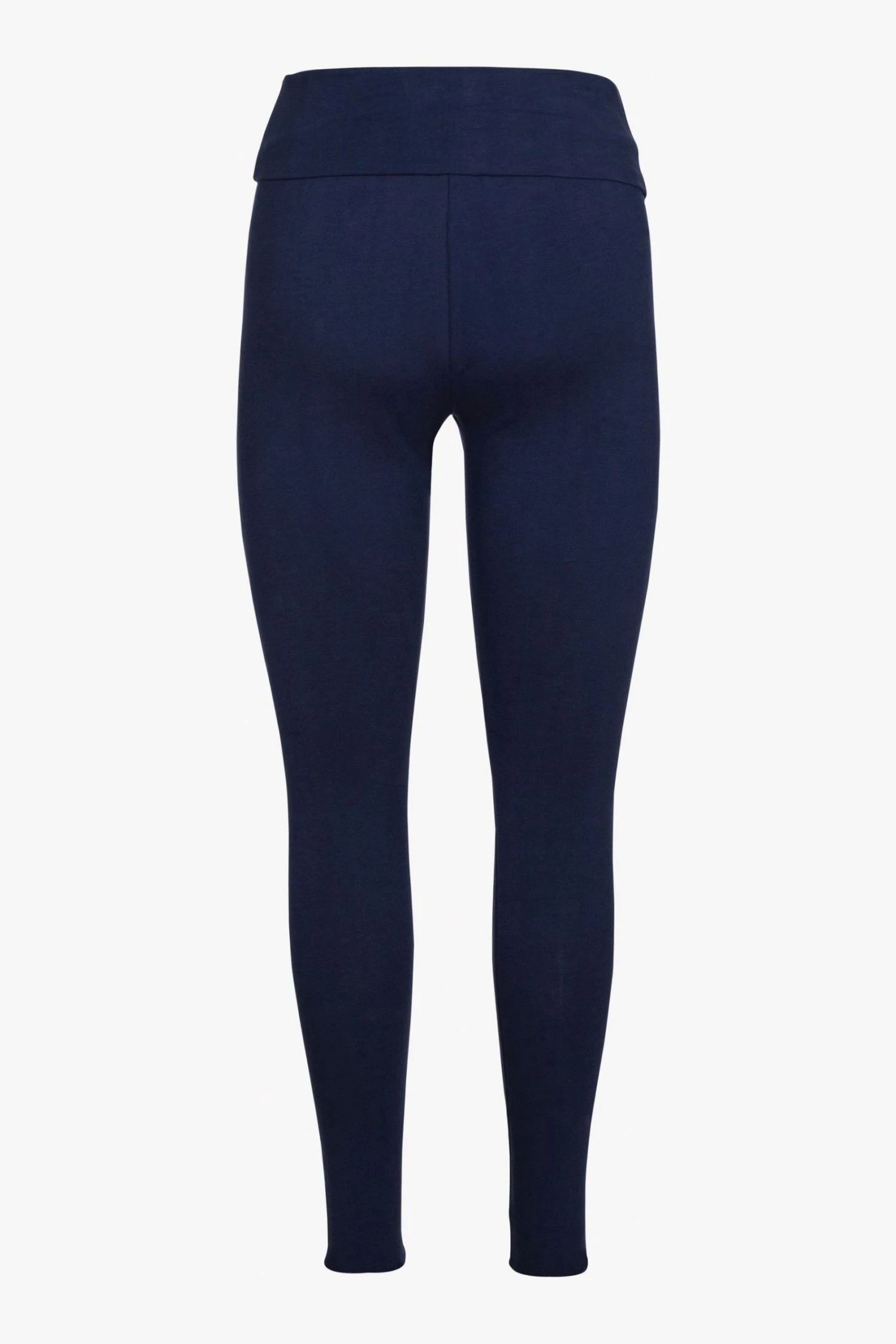 Frugi Navy Blue Organic Cotton Roll Top Maternity Leggings 5 Frugi Navy Blue Organic Cotton Roll Top Maternity Leggings - Image 3