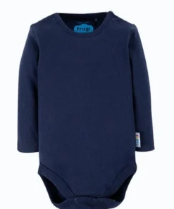 Frugi Navy Blue Organic Cotton Long Sleeve Plain Bodysuit -Our Lil Trends Sales Store unnamed file 783