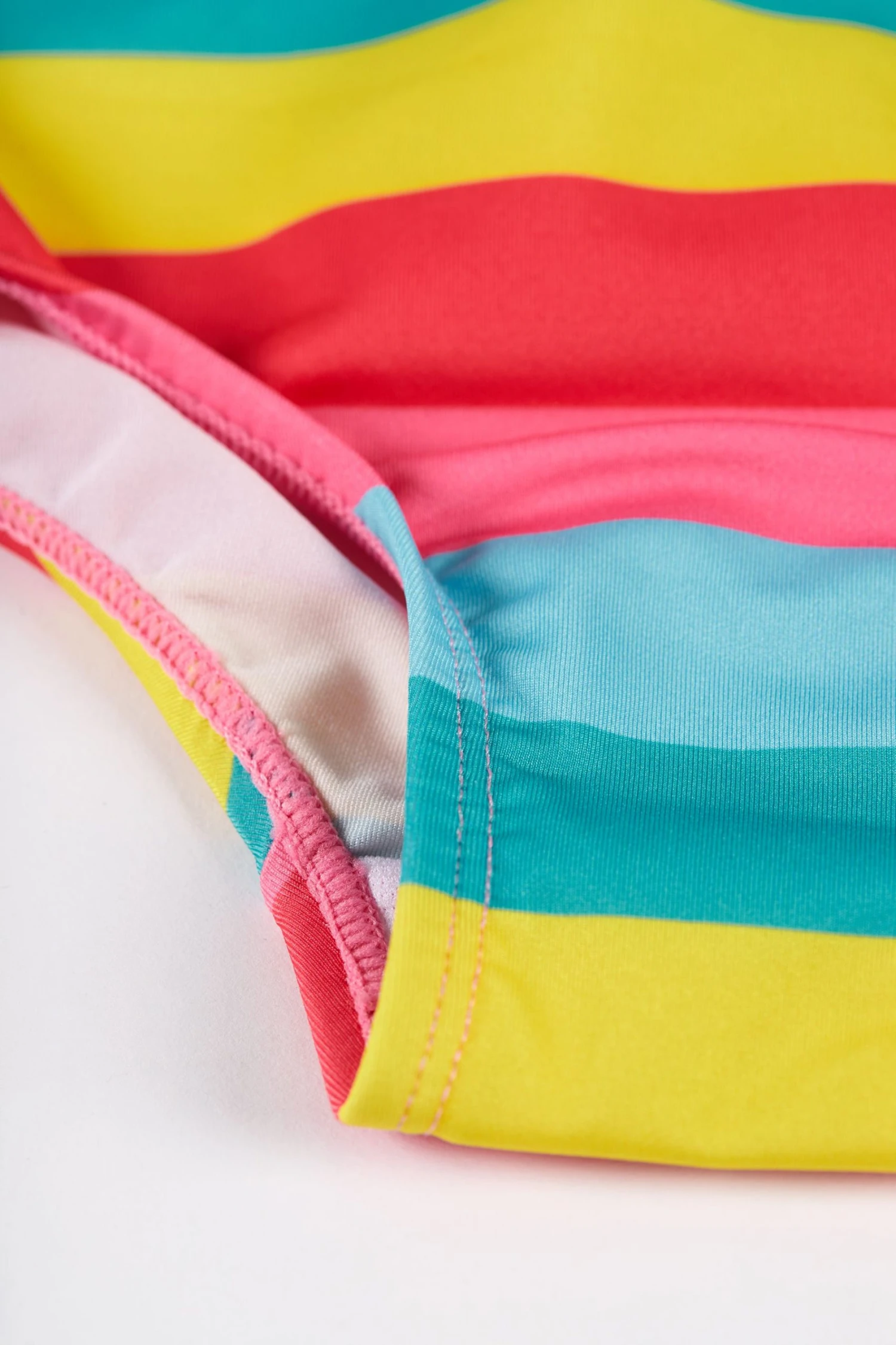 Frugi Natural Rainbow Stripe UPF 50+ Recycled Reef Tankini 6 Frugi Natural Rainbow Stripe UPF 50+ Recycled Reef Tankini - Image 4