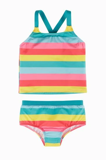 Frugi Natural Rainbow Stripe UPF 50+ Recycled Reef Tankini 9 Frugi Natural Rainbow Stripe UPF 50+ Recycled Reef Tankini - Image 7
