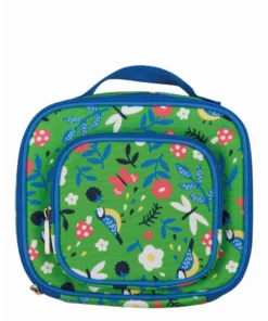 Frugi Green Floral Recycled Pack A Snack Lunch Bag