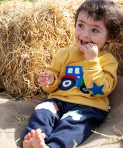 Frugi Organic Yellow Tractor Sweatshirt