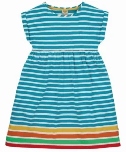 Frugi Blue Organic Rainbow Dress -Our Lil Trends Sales Store unnamed file 86