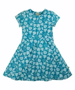 Frugi Blue Organic Seashell Spring Skater Dress -Our Lil Trends Sales Store unnamed file 89