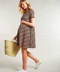 Frugi Womens Blue Organic Natalie Floral Maternity Dress -Our Lil Trends Sales Store unnamed file 92 scaled