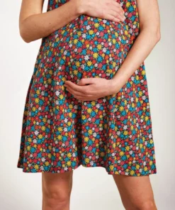 Frugi Womens Blue Organic Natalie Floral Maternity Dress -Our Lil Trends Sales Store unnamed file 93 scaled